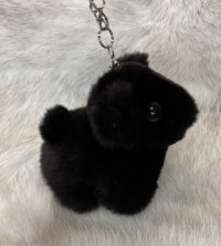 「子犬」ヌートリア毛皮のぬいぐるみチャーム